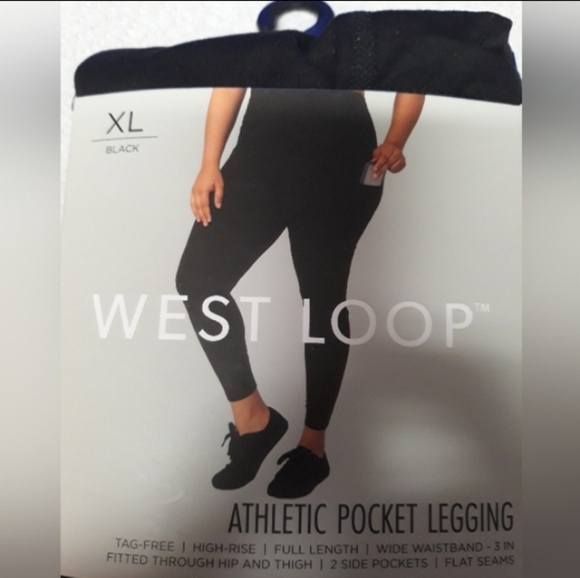 West Loop Pocket Leggings Pants size XL Dark Grey NEW in package - Picture 5 of 6